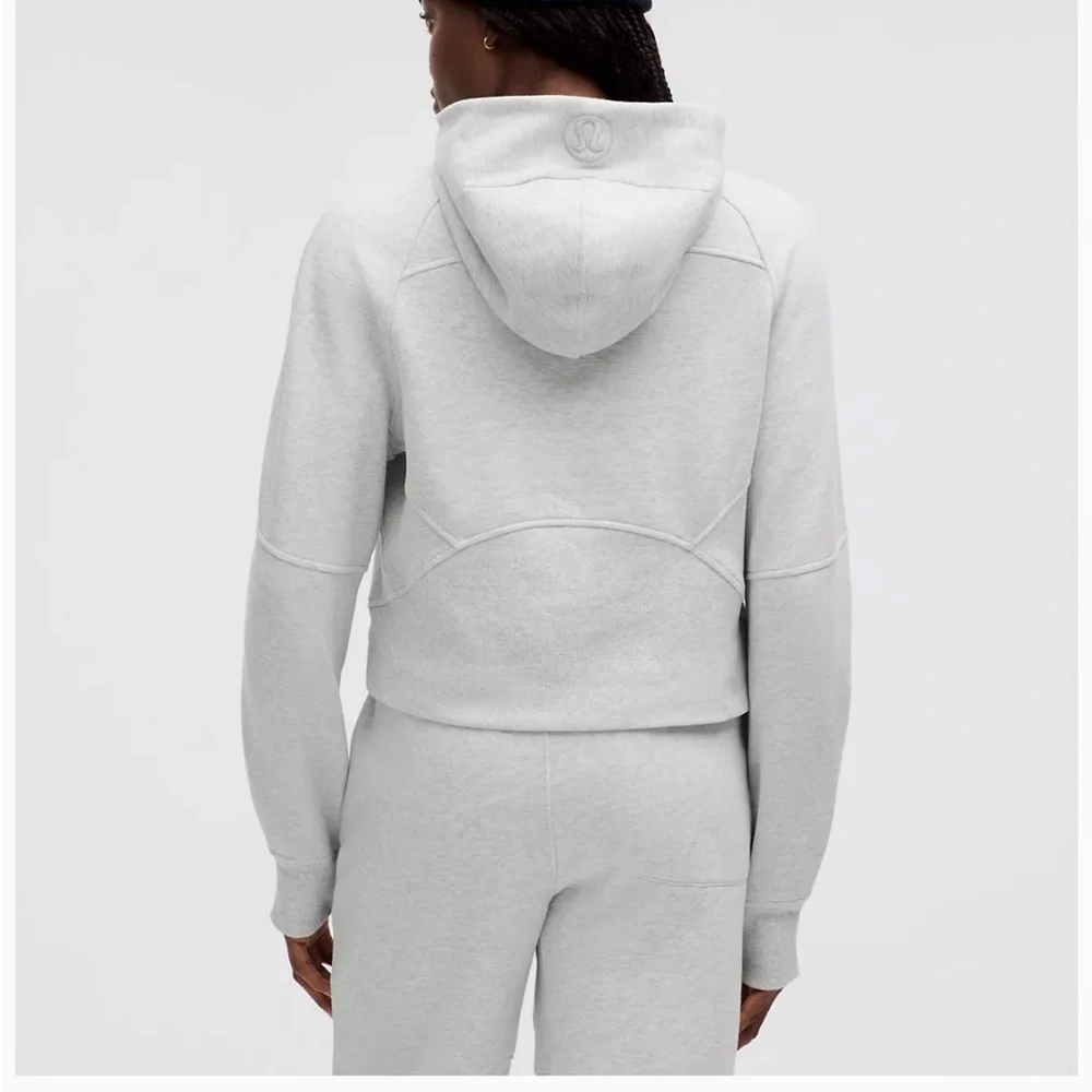 lululemon athletica Light Gray Half-Zip Hoodie Sweatshirt